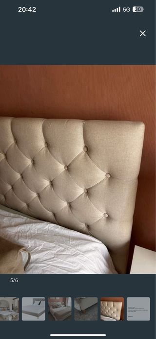 Somier con cabecero, colchón viscoelástico PIKOLIN