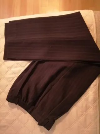 Traje Comunión Niño azul marino con raya muy fina