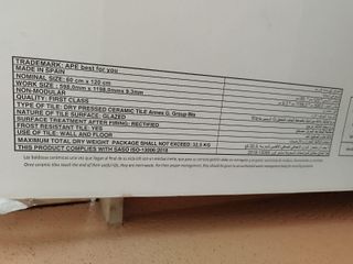 2 Baldosas Gres Cerámico 120x60 cm, rayas asimètr.