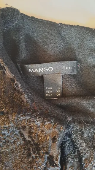 Minidress Mango fantasia animalier nera taglia S