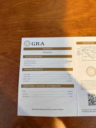 Anel de noivado com Diamante VVS1