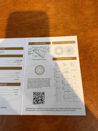 Anel de noivado com Diamante VVS1