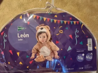 Disfraz León Bebé Talla 6/12Meses