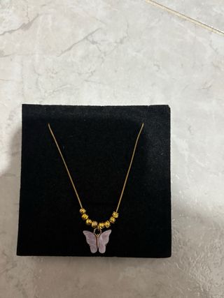 Collana farfalla oro e viola