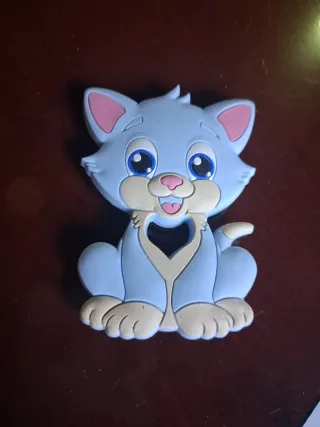 Mordedor Silicona Gatito Azul