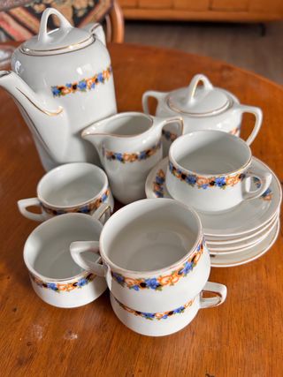 Servizio caffè vintage 5 tazzine porcellana