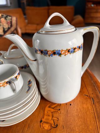 Servizio caffè vintage 5 tazzine porcellana