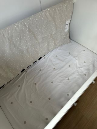 Cuna Ikea Gonat Blanca + colchón + sabanas