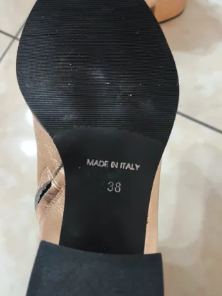 Stivaletti donna vera pelle oro