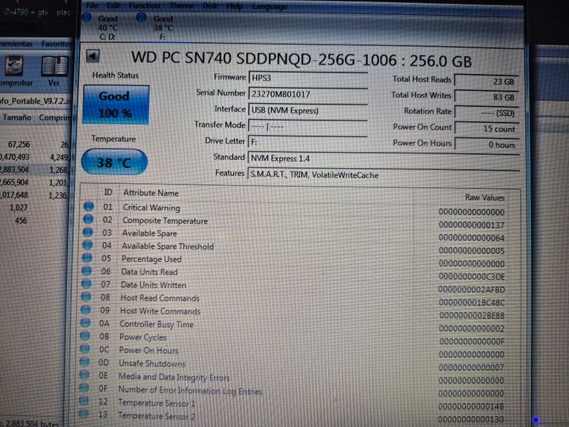 SSD 256GB NVMe M.2 PCIe Gen4X4 afbeelding 3