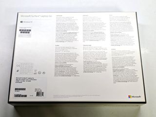 Caja Microsoft Surface Laptop Go + Manuales