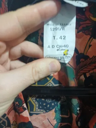 Vestido Vintage Vincent Bastien T-42