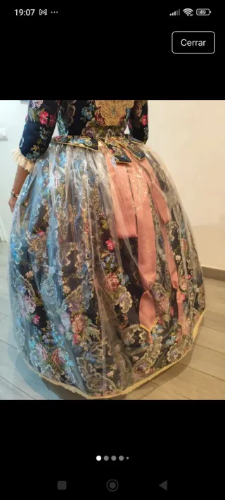 Protector lluvia falda fallera/regional encaje