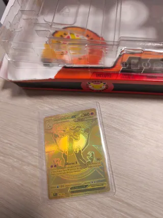 Carta Pokémon Mega Charizard EX Dorada