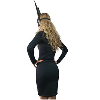 Disfraz Coneja Sexy Vestido Negro Talla S/M