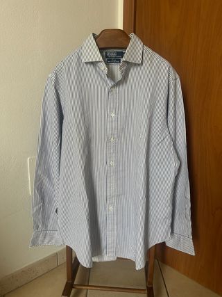 Camicia Polo Ralph Lauren Uomo Cotone Righe Blu L