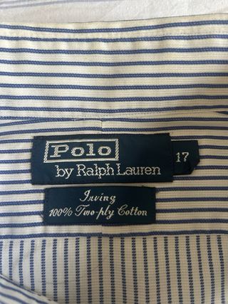 Camicia Polo Ralph Lauren Uomo Cotone Righe Blu L