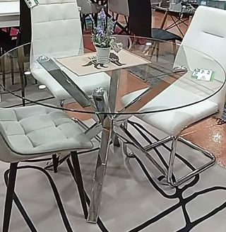 Mesa Comedor Redonda Cristal NUEVO