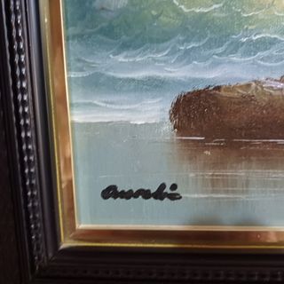 Cuadro al óleo de marina