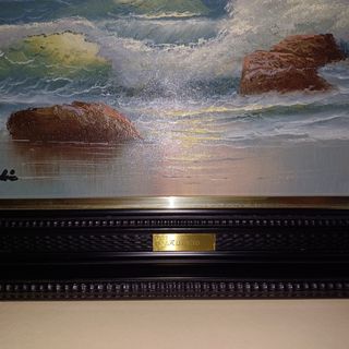 Cuadro al óleo de marina