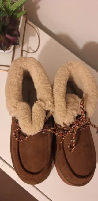 Botines de plataforma marrones