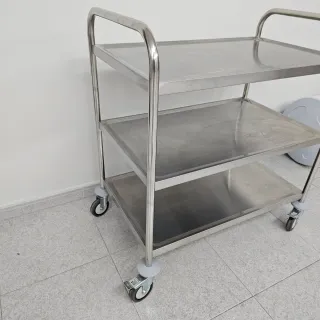 Carro de servicio inoxidable 3 estantes
