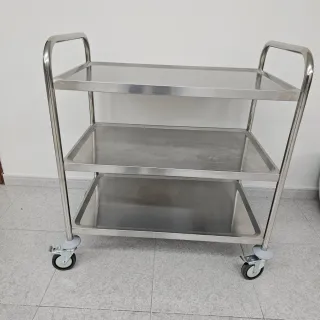 Carro de servicio inoxidable 3 estantes