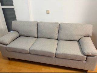 Sofá de 3 plazas gris claro