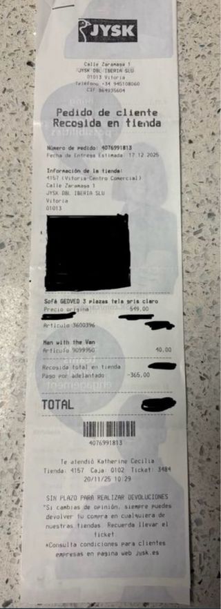 Sofá de 3 plazas gris claro