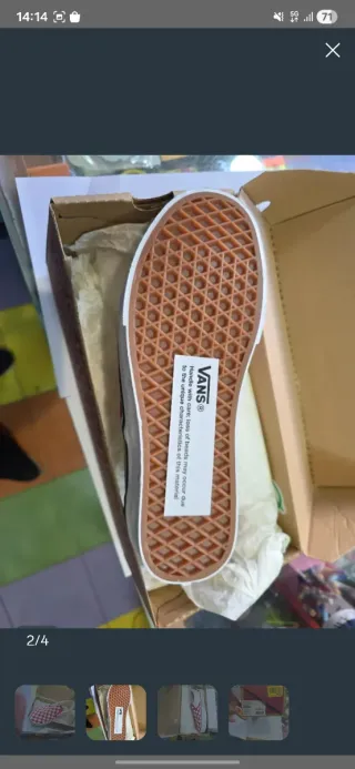 Vans Cuadros Rojas Tachuelas Talla [Talla]