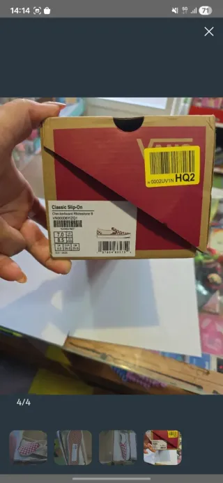 Vans Cuadros Rojas Tachuelas Talla [Talla]