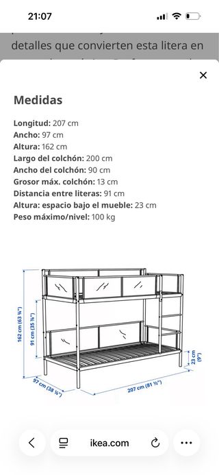 Litera Ikea VITVAL Gris/Blanco
