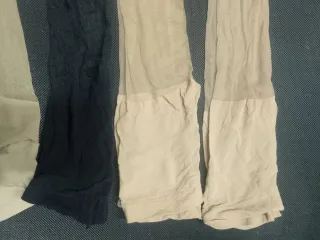 Collant calze taglia unica beige e nero