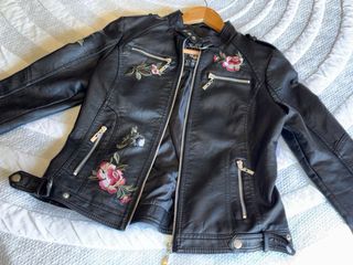 Chaqueta Piel Koröshi Bordada