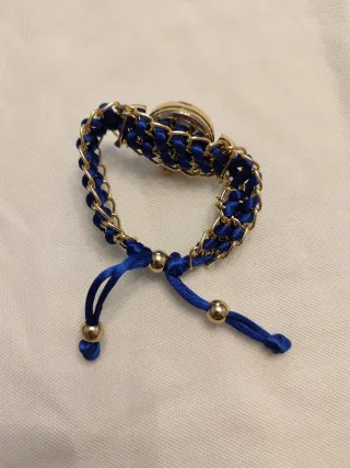 Relógio de senhora Quartz Dourado e Azul