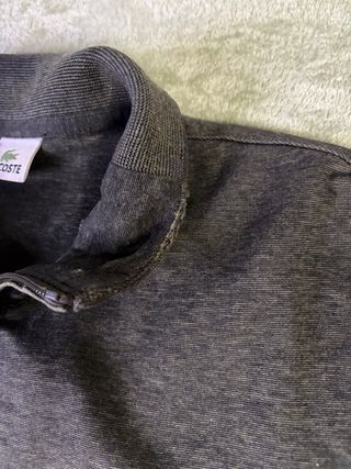 Polo Lacoste Gris Media Cremallera