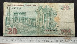 Billete 20 Nuevas Liras Turcas