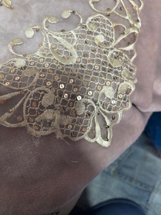 Manteletas Fallera Niña Beige/Dorado