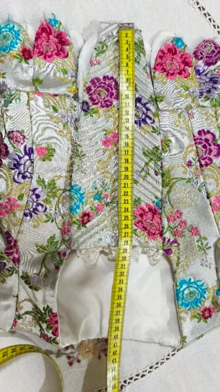 Traje de Fallera Multicolor y Plateado