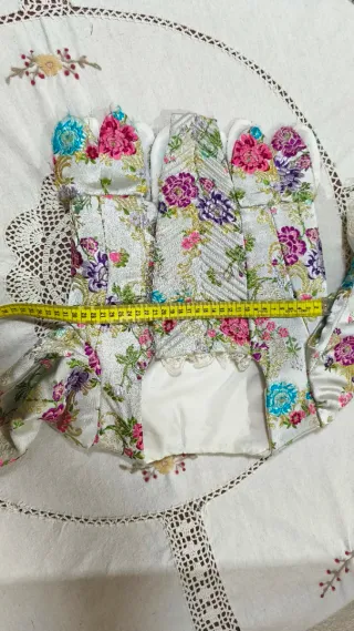 Traje de Fallera Multicolor y Plateado