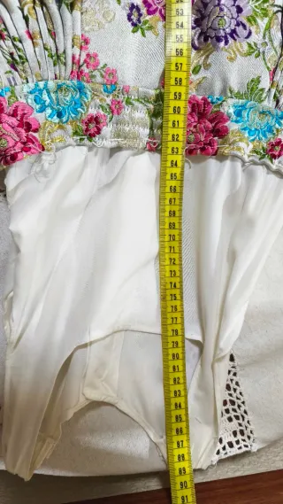 Traje de Fallera Multicolor y Plateado