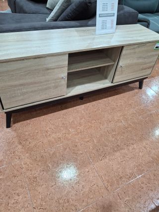 Mueble TV salón madera y metal