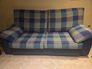 Sofá 3 y 2 plazas tela cuadros