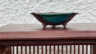 Vaso Yixing Cerâmica Marrom e Verde