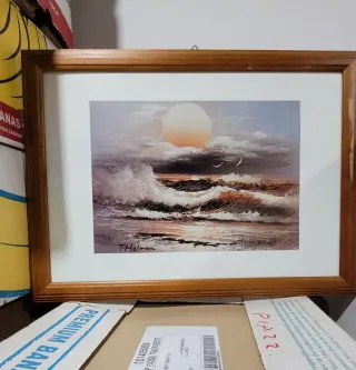 Quadro con cornice in legno