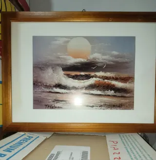 Quadro con cornice in legno