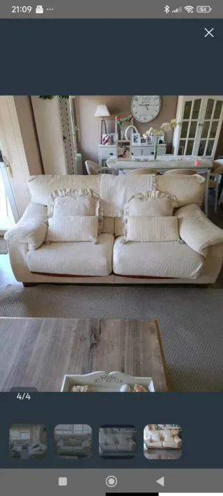 Sofá 3 plazas + Sofá 2 plazas beige