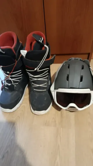 Tabla Snowboard con Fijaciones y equipo