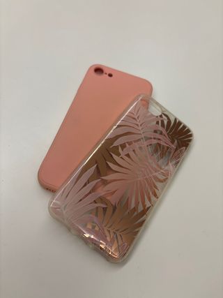 Fundas iPhone SE (2ª Gen) Rosa y Transparente