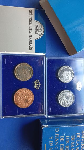Estuche 500 Pesetas Juan Carlos I y Sofía